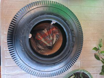 Coppia di gomme 4.00-8 per ape carrelli ecc