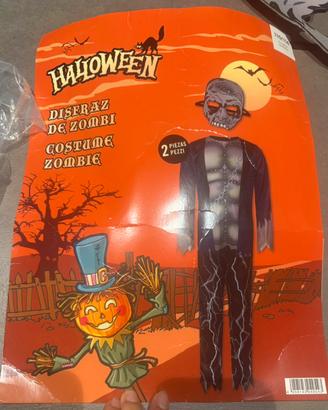 Abito halloween bambino zombie con maschera