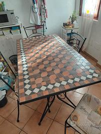 tavolino con mosaico 80x 150