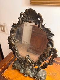 Specchio da Tavolo Antico in Bronzo