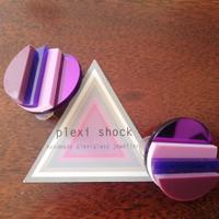 Orecchini Plexi Shock rosa-viola