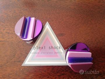 Orecchini Plexi Shock rosa-viola