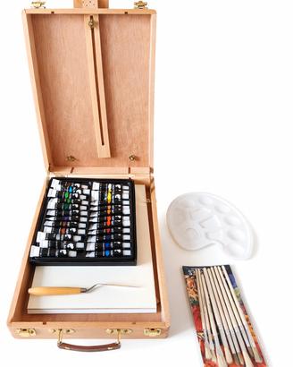 Kit pittura completo + valigetta cavalletto in leg