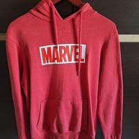 Felpa rossa felpata Marvel con cappuccio e tasca