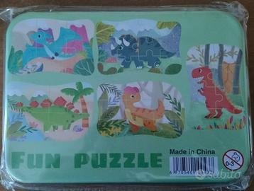 Set di puzzle per bambini con dinosauri