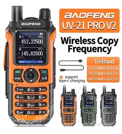 Walkie Talkie Trasmittente BaoFeng UV-21 PRO V2
