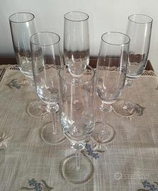 Set di 6 calici da champagne in cristallo Mikasa