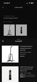 Sacco boxe leone con stand