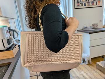 borsa Liu Jo rosa chiaro e oro 