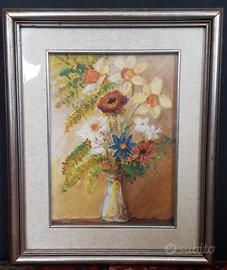 dipinto ad olio vintage "Fiori"