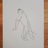 Renato Guttuso - litografia senza titolo cm 50×35