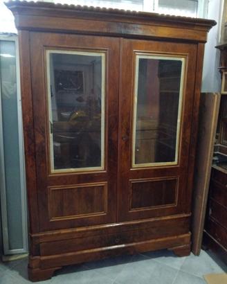 libreria in radica di noce