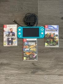 Nintendo Switch Lite + caricatore + 3 giochi