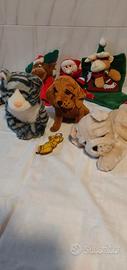 SET nr. 6 pupazzi peluches e 1 portachiavi