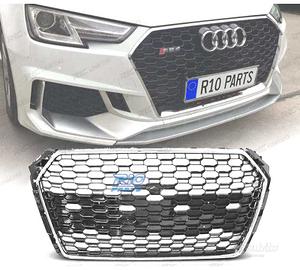 GRIGLIA AUDI A4 B9 15-19 LOOK RS4 CROMATO NERO PDC