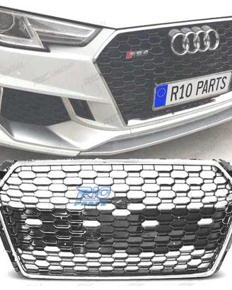 GRIGLIA AUDI A4 B9 15-19 LOOK RS4 CROMATO NERO PDC
