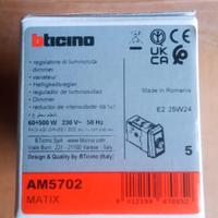 BTICINO MATIX AM5702 REGOLATORE DI

LUMINOSITÀ