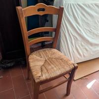 [Marina di Pisa] 4 Sedie in Legno Paglia