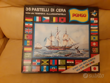 36 pastelli cera PONGO vintage