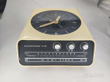 Vintage EUROPHON h10 Clock Radio Space Age Anni 70