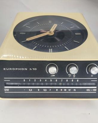 Vintage EUROPHON h10 Clock Radio Space Age Anni 70
