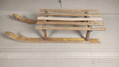 Slitta in legno vintage stile Davos