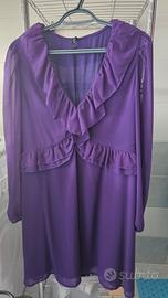 abito elegante con maniche trasparenti