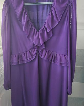 abito elegante con maniche trasparenti