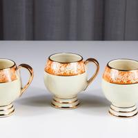 Tre rare tazze Liberty ceramica Carraresi anni ‘30