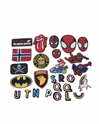 Lotto 27 toppe patch ricamate Spiderman Batman