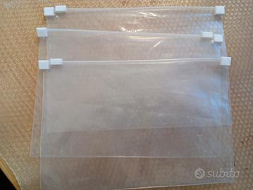 Set 3 bustine trasparenti 