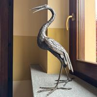 Cicogna in ferro battuto statua