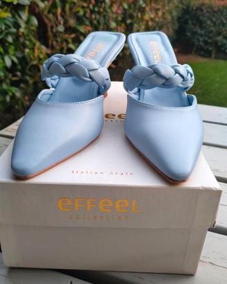 Scarpe sandalo donna sabot tacco punta chiusa