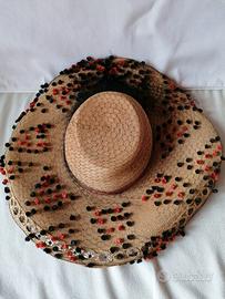 Cappello donna paglia epoca anni 50/60