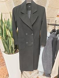 cappotto Donna lungo in panno nero 