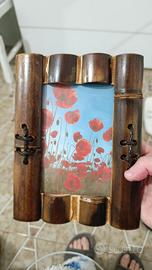 Portafoto rustico in bambu con vetro