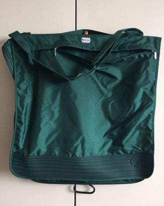 "DELSEY" PORTA ABITI/BORSA NUOVO DA VIAGGIO VERDE.
