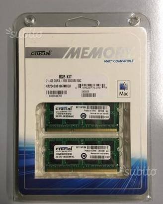 Memorie RAM Crucial 8GB (NUOVE)