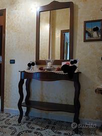 Parete attrezzata ingresso con specchio 