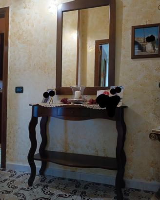 Parete attrezzata ingresso con specchio 