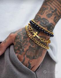 Set Bracciali Gold & Black