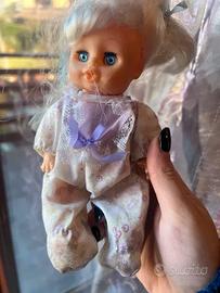 Bambola Vintage Anni '80 / '90 - Bimba con Tuta Fl