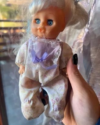 Bambola Vintage Anni '80 / '90 - Bimba con Tuta Fl