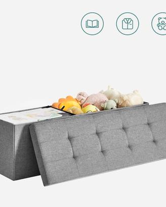 Cassapanca, Pouf Contenitore, 110 x 38 x 38 cm