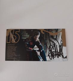 Cartolina pilota Sebastian Vettel autografata 