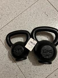 Coppia Kettlebell in ghisa Garlando (12 kg + 8 kg)