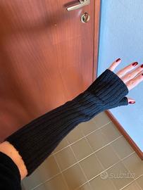 Manicotti neri in lana Stefanel