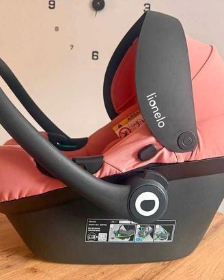 Seggiolino auto Lionelo Astrid isize base rosa cor