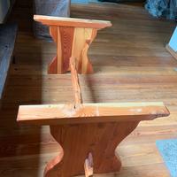 Base in legno larice per tavolo da mt 2