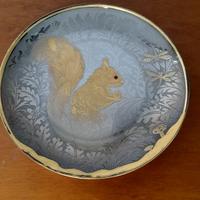 Piatto da esposizione in porcellana e ORO 24Kt